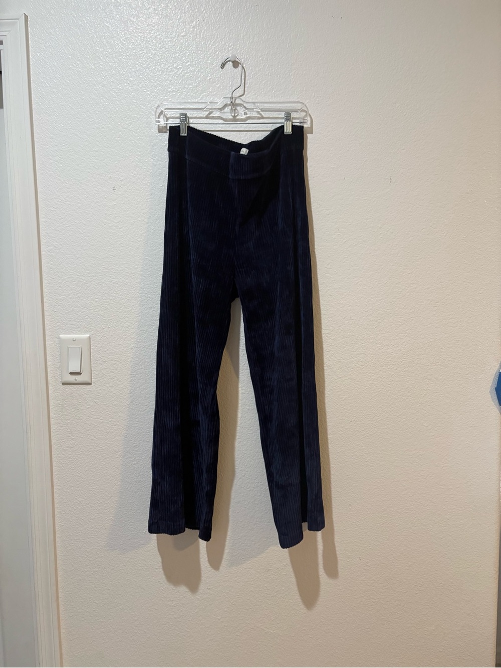 Avenue Montaigne 12 Women's Navy Corduroy Boot-Cut Pants